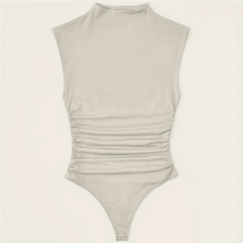Abercrombie & Fitch Ruched Modal Blend Bodysuit Size L